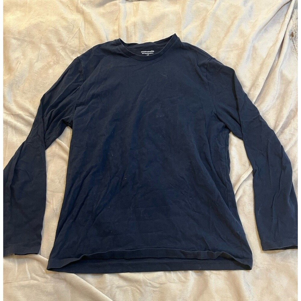 Amazon Essentials Long Sleeve Navy Shirt Size Large